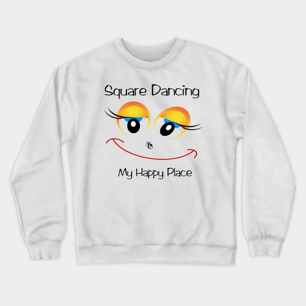 SQD Happy Place Crewneck Sweatshirt by DWHT71